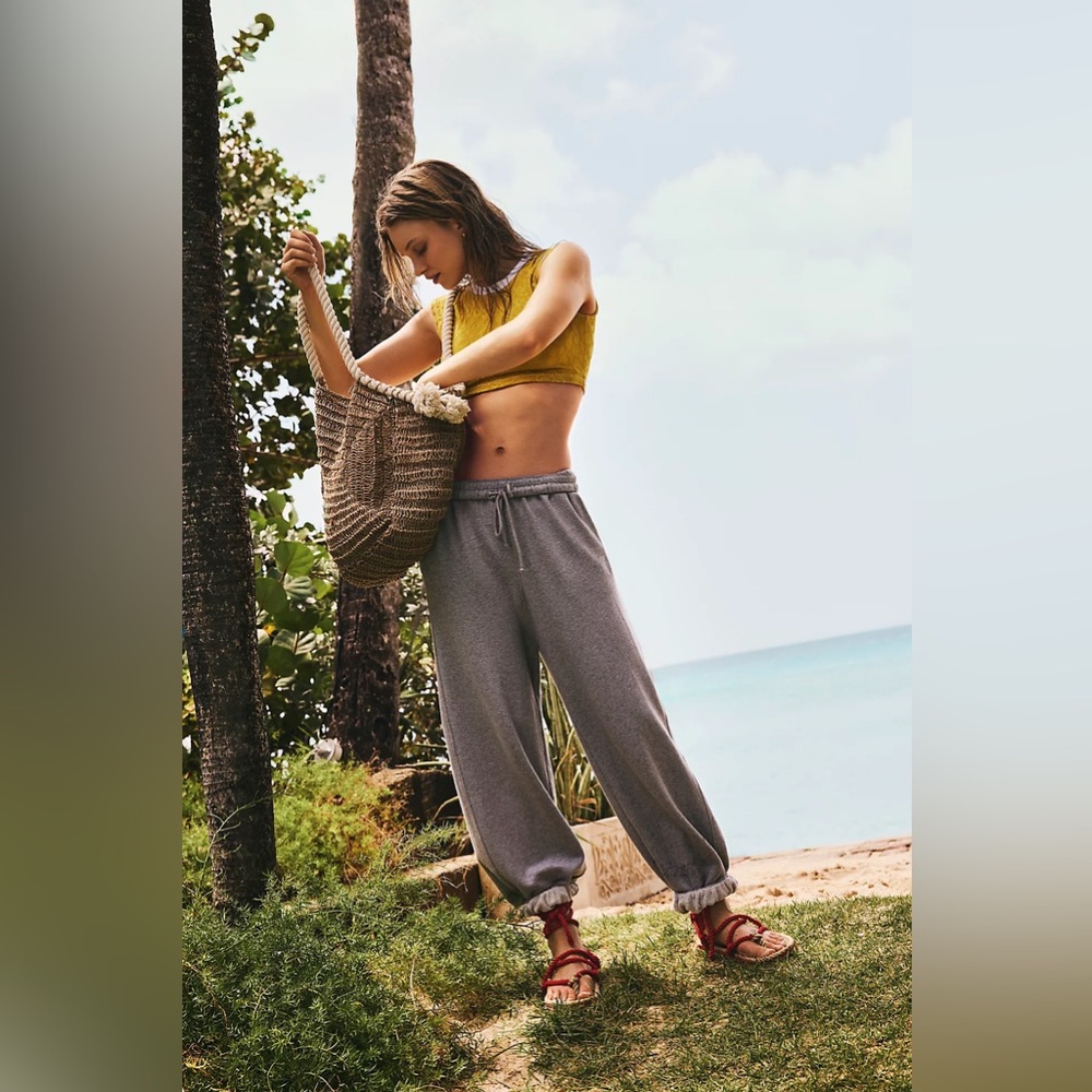 Free people fp movement Gray Sweatpants joggers slouchy relaxed essentials small - Picture 3 of 12